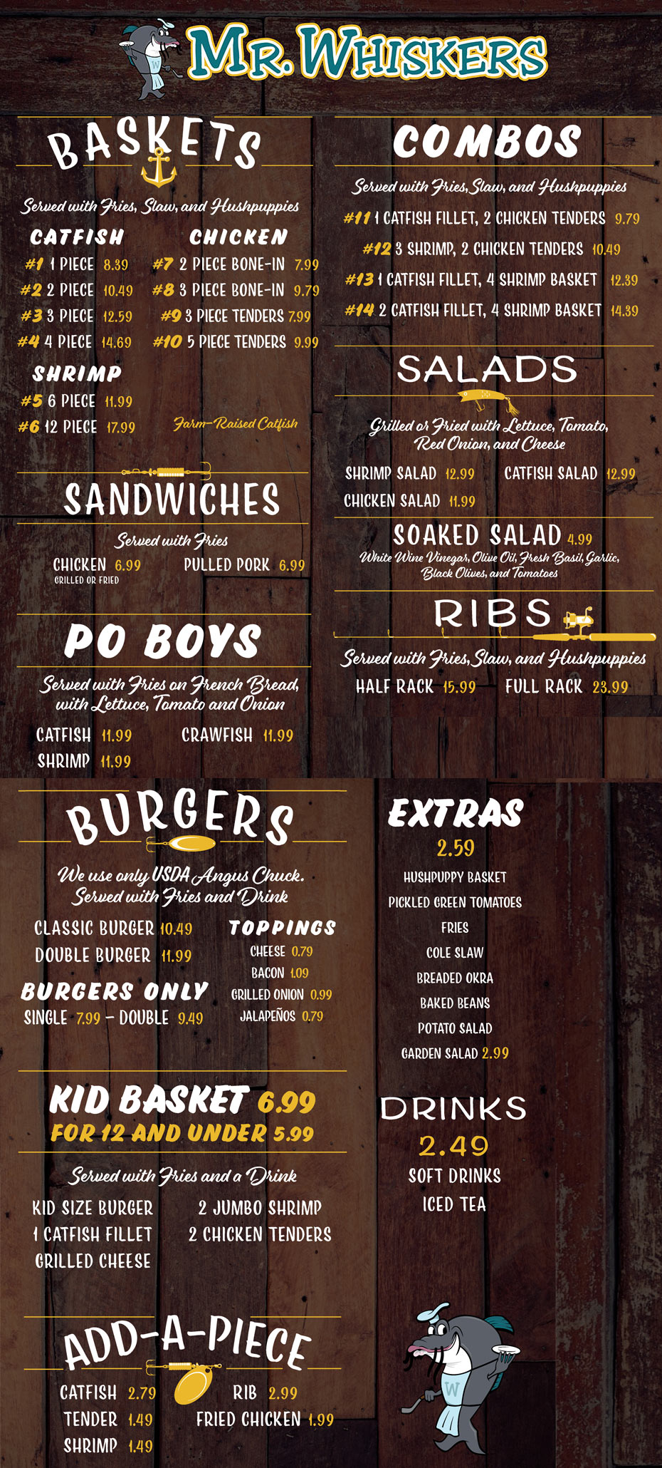 Mr. Whiskers Food MENU